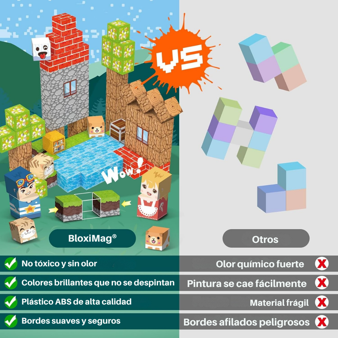 BloxiMag® – 100 Piezas para Crear Sin Parar